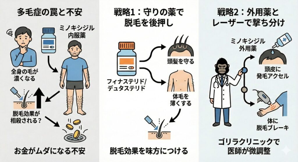 ミノキシジル　脱毛