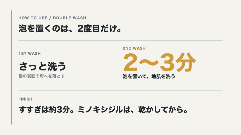 ヒックススカルプシャンプー　２度洗い